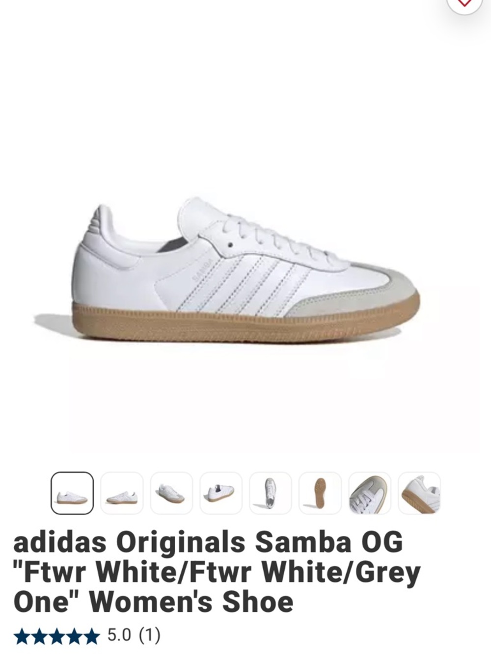 Adidas Originals Samba OG Women's Sneaker, 8.5